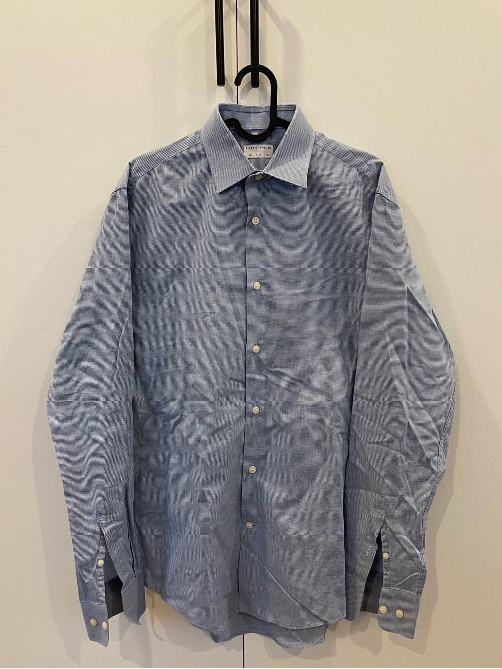Tiger of Sweden Blue and White Dress Shirt 40 / 20